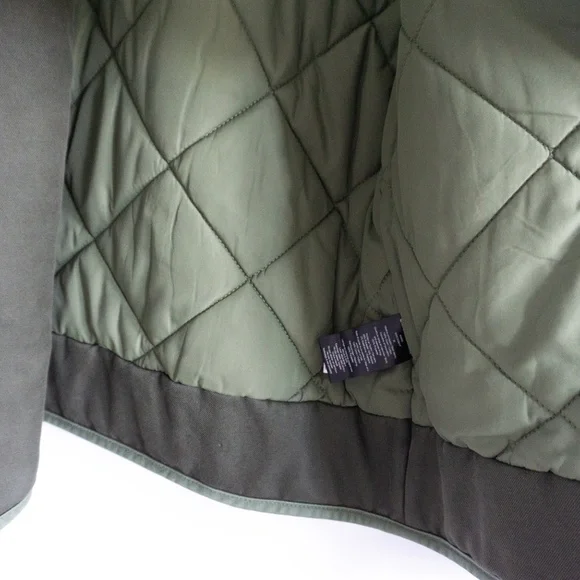 Olive Green Padded Moto Fall Jacket - Picture 6 of 8